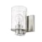 Z-Lite Beckett 1 Light Wall Sconce, Brushed Nickel And Clear Seedy 492-1S-BN - alternate 5